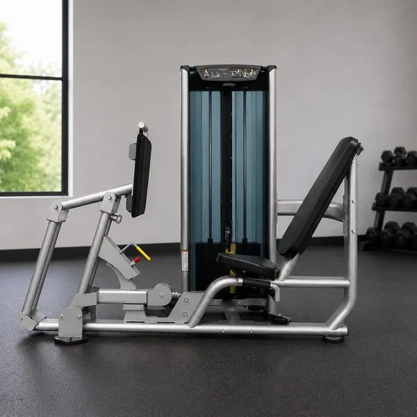Controlled Lower-Body Pushing on a Seated Leg Press Machine